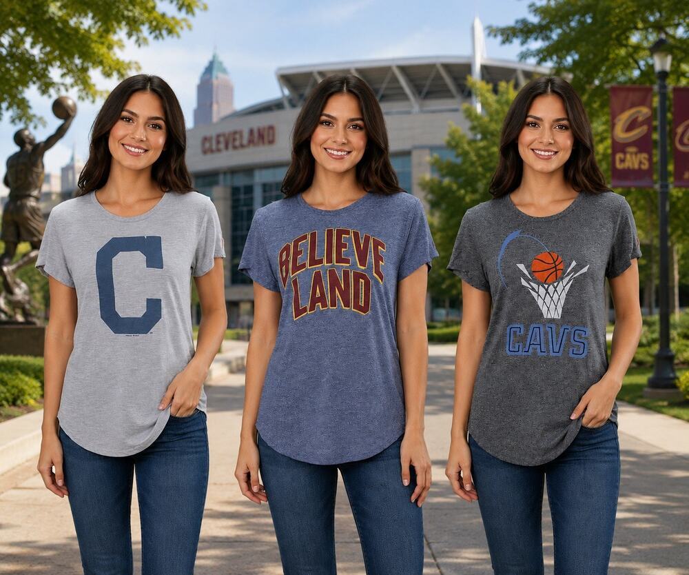 Homage Cleveland Guardians Cavaliers Believe Land Tee Bundle Retro Sportswear S